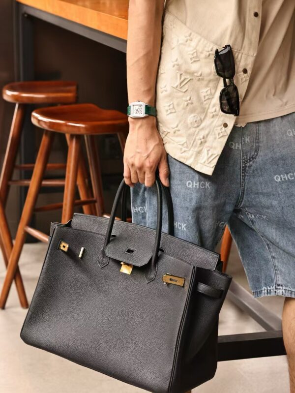 GPC Mode Birkin 40CM Togo Leather CK89 Black Gold Hardware
