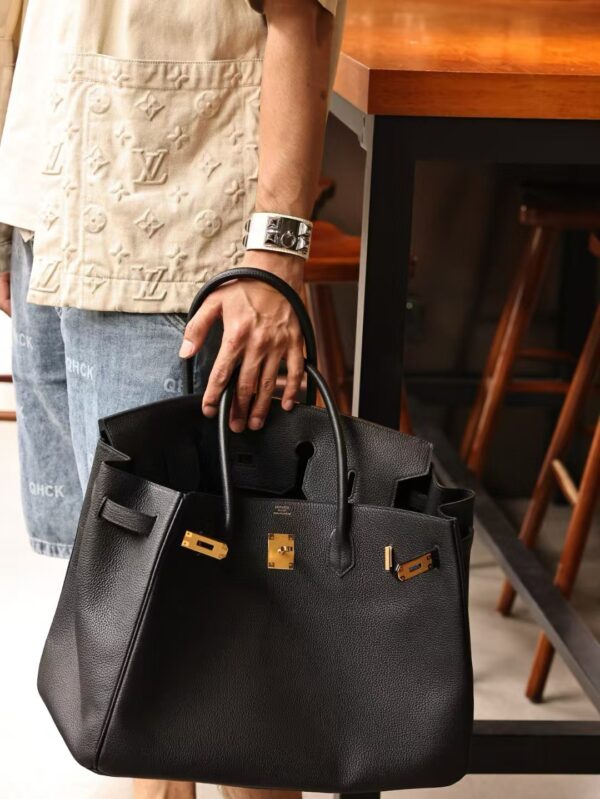 GPC Mode Birkin 40CM Togo Leather CK89 Black Gold Hardware