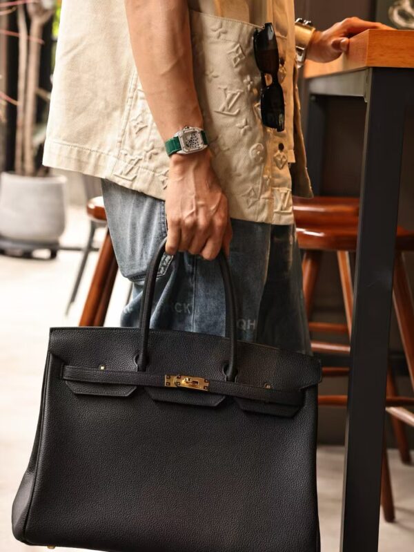 GPC Mode Birkin 40CM Togo Leather CK89 Black Gold Hardware