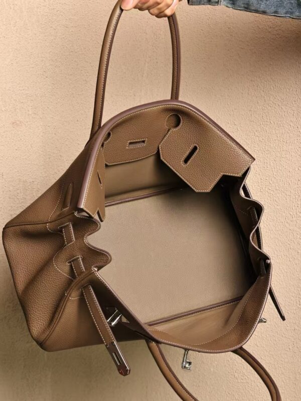 GPC Mode Birkin Shoulder HAC 42CM CK18 Etoupe TC Leather Silver Hardware