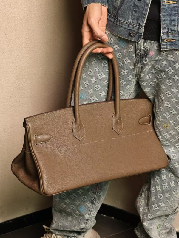 GPC Mode Birkin Shoulder HAC 42CM CK18 Etoupe TC Leather Silver Hardware