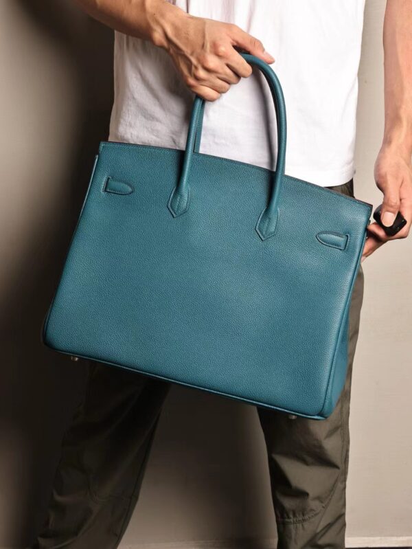 GPC Mode Hermes Birkin 40CM 1P Colvert Men’s Bag Togo Leather Silver Hardware