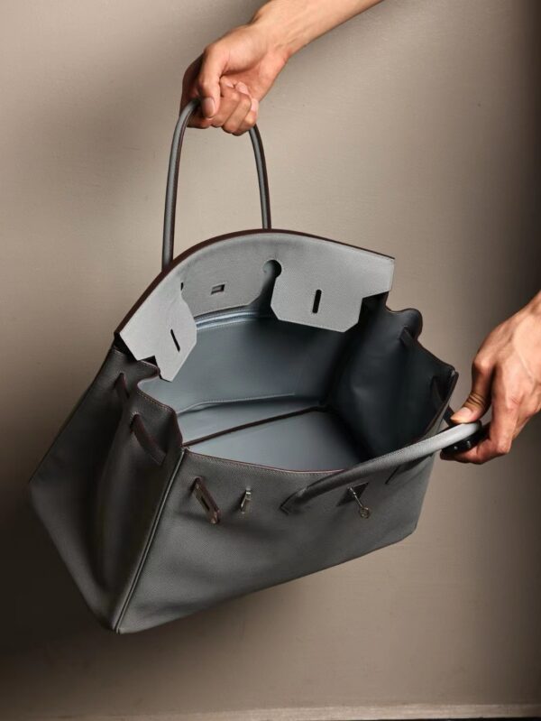 GPC Mode Hermes Birkin 40CM Epsom Leather T0 Blue Brume Silver Hardware