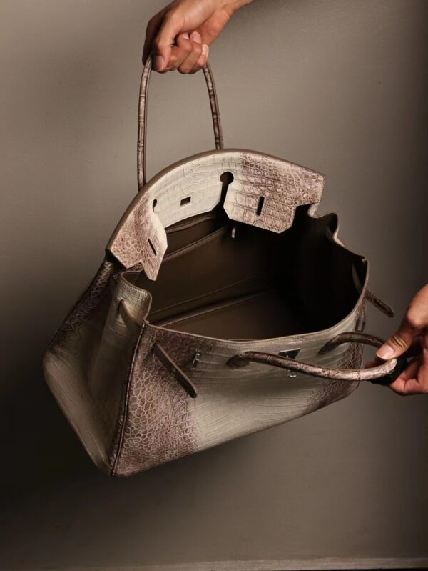 GPC Mode Hermes Birkin 40CM Himalaya Bag Crocodile Leather Silver Hardware
