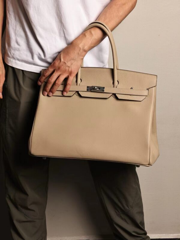GPC Mode Hermes Birkin 40CM S2 Gris Trench Epsom Leather Silver Hardware
