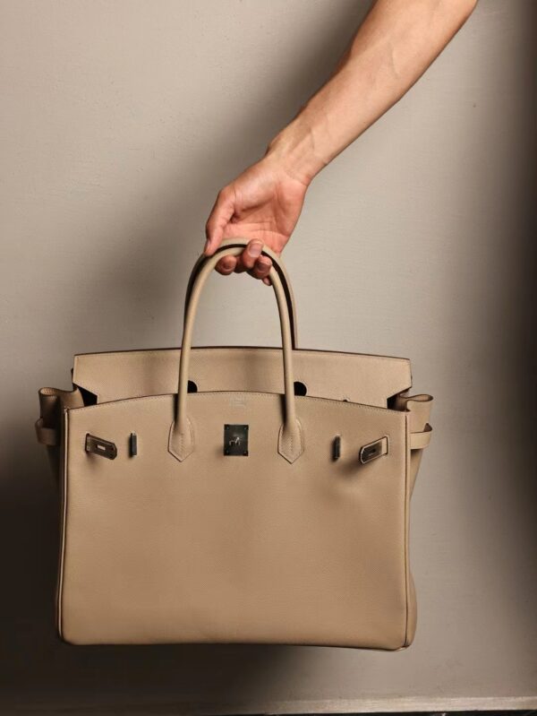 GPC Mode Hermes Birkin 40CM S2 Gris Trench Epsom Leather Silver Hardware