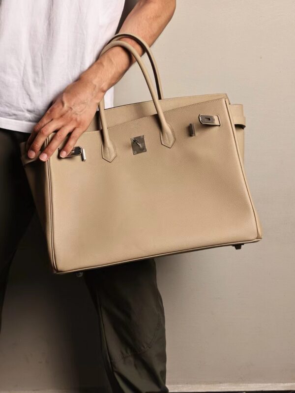 GPC Mode Hermes Birkin 40CM S2 Gris Trench Epsom Leather Silver Hardware