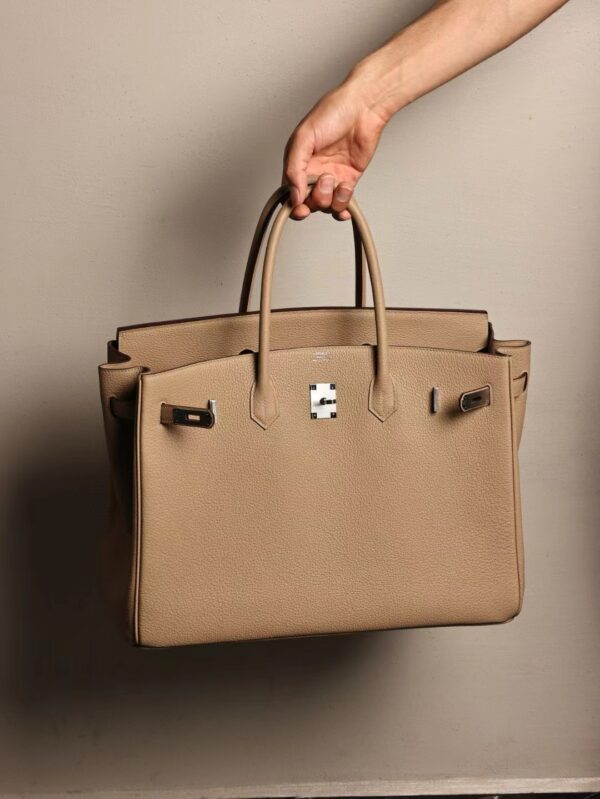 GPC Mode Hermes Birkin 40CM S2 Gris Trench Togo Leather Silver Hardware