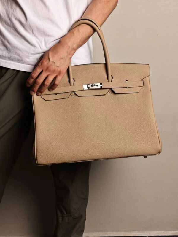 GPC Mode Hermes Birkin 40CM S2 Gris Trench Togo Leather Silver Hardware