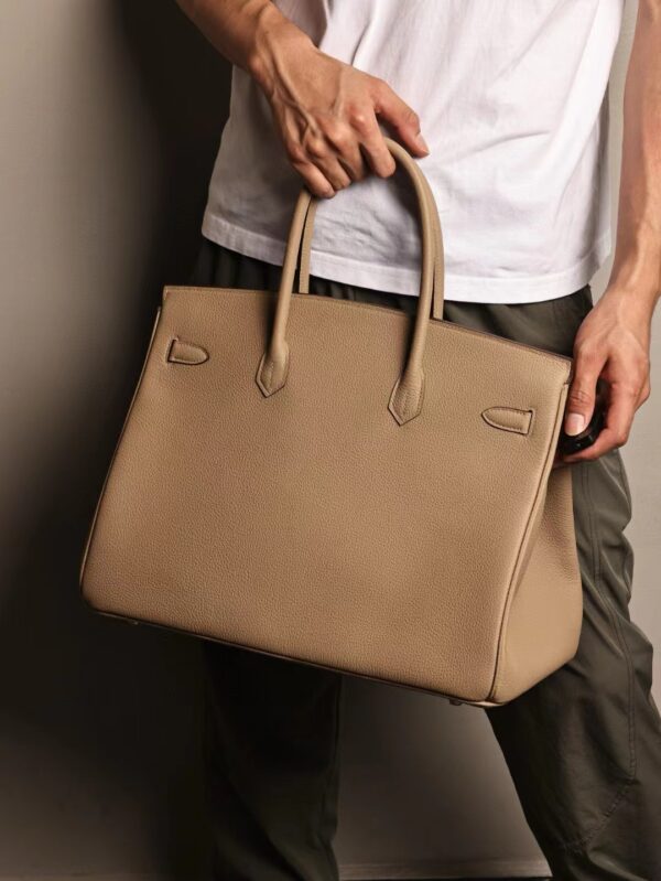 GPC Mode Hermes Birkin 40CM S2 Gris Trench Togo Leather Silver Hardware