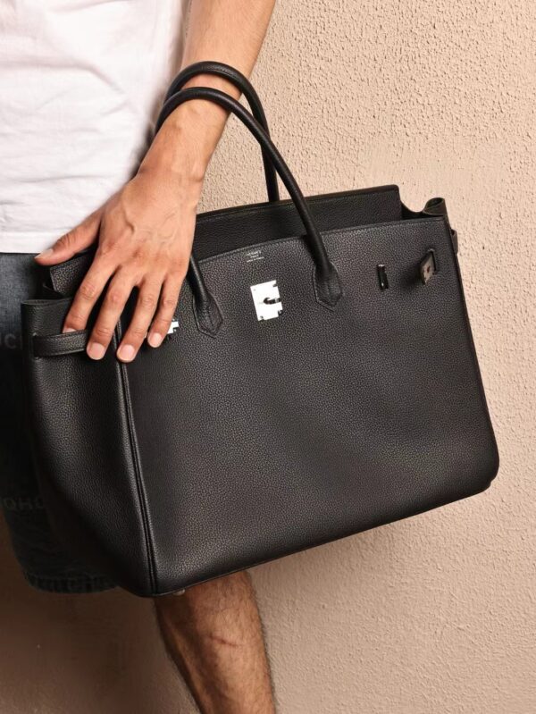 GPC Mode Hermes Birkin 40CM Togo Leather CK89 Noir Silver Hardware