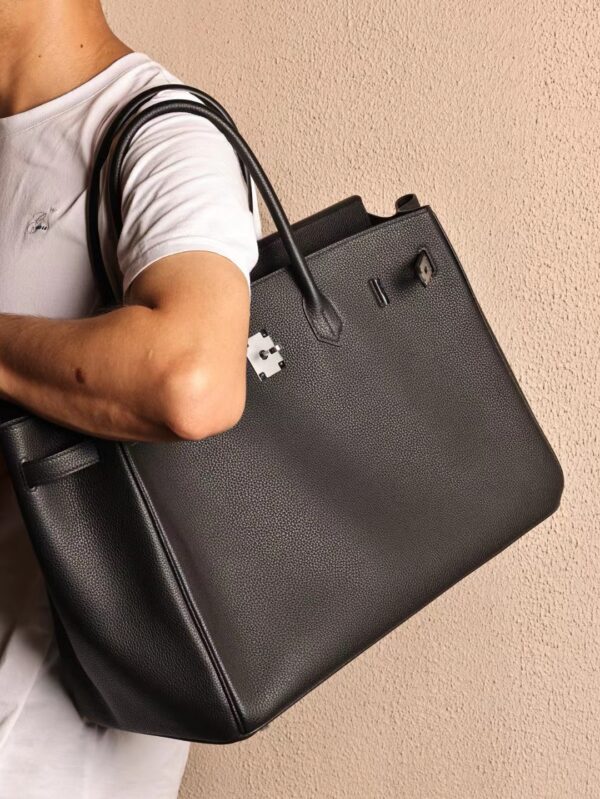GPC Mode Hermes Birkin 40CM Togo Leather CK89 Noir Silver Hardware