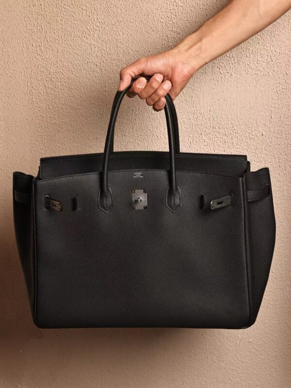 GPC Mode Hermes Birkin 40CM Togo Leather CK89 Noir Silver Hardware