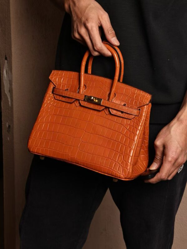 GPC Mode Birkin 25CM CC37 Gold Matte Niloticus Crocodile GHW
