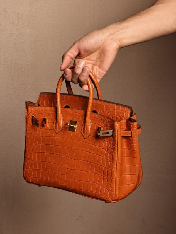 GPC Mode Birkin 25CM CC37 Gold Matte Niloticus Crocodile GHW
