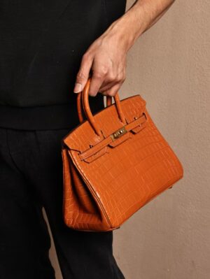 GPC Mode Birkin 25CM CC37 Gold Matte Niloticus Crocodile GHW