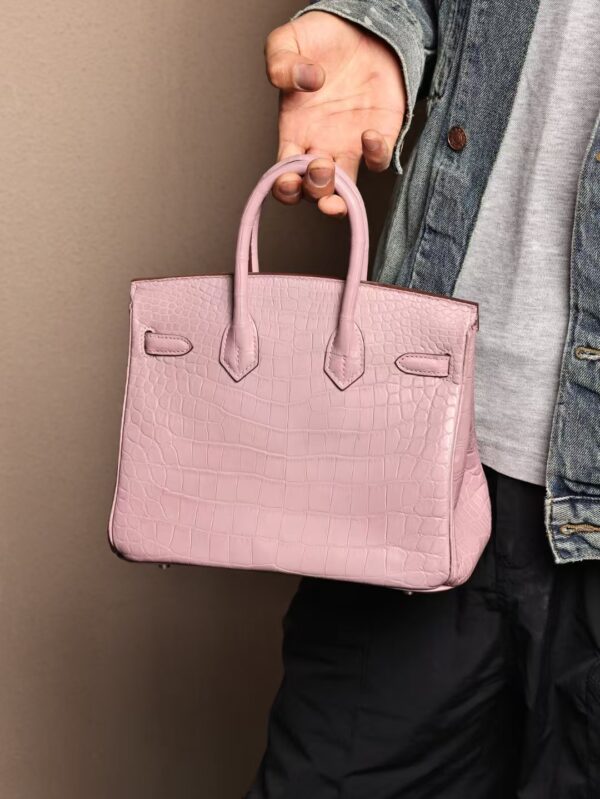 GPC Mode Birkin 25CM Matte Crocodile P1 Rose Eglantine PHW