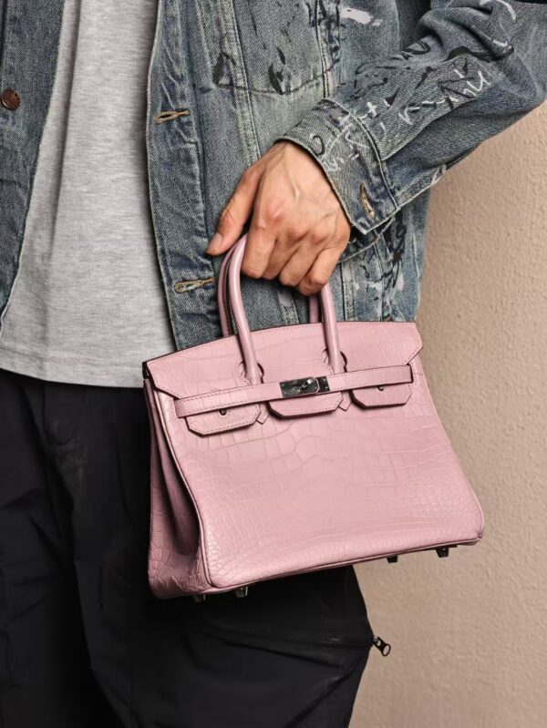 GPC Mode Birkin 25CM Matte Crocodile P1 Rose Eglantine PHW