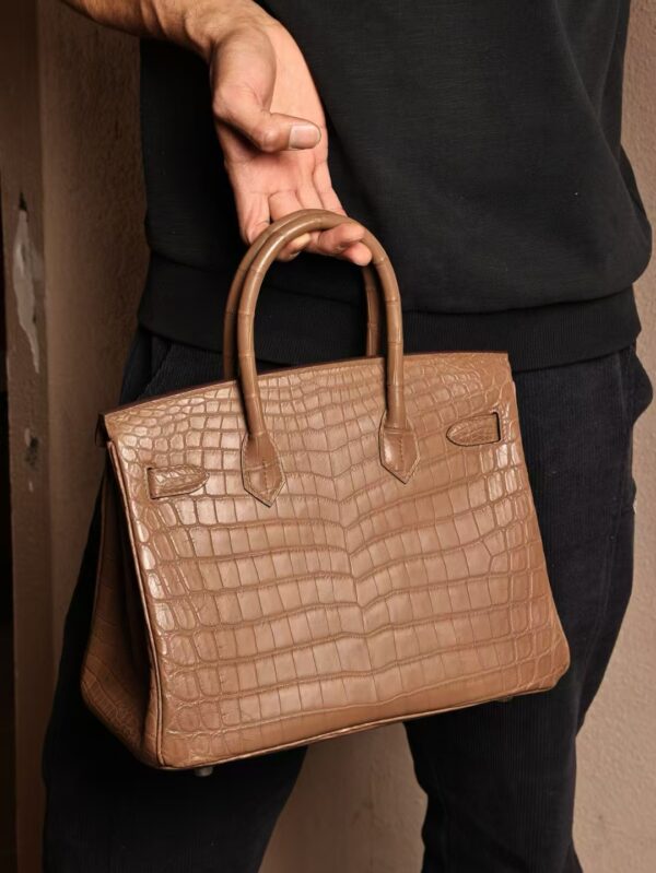 GPC Mode Birkin 30CM Matte Niloticus Crocodile 0M Chai PHW