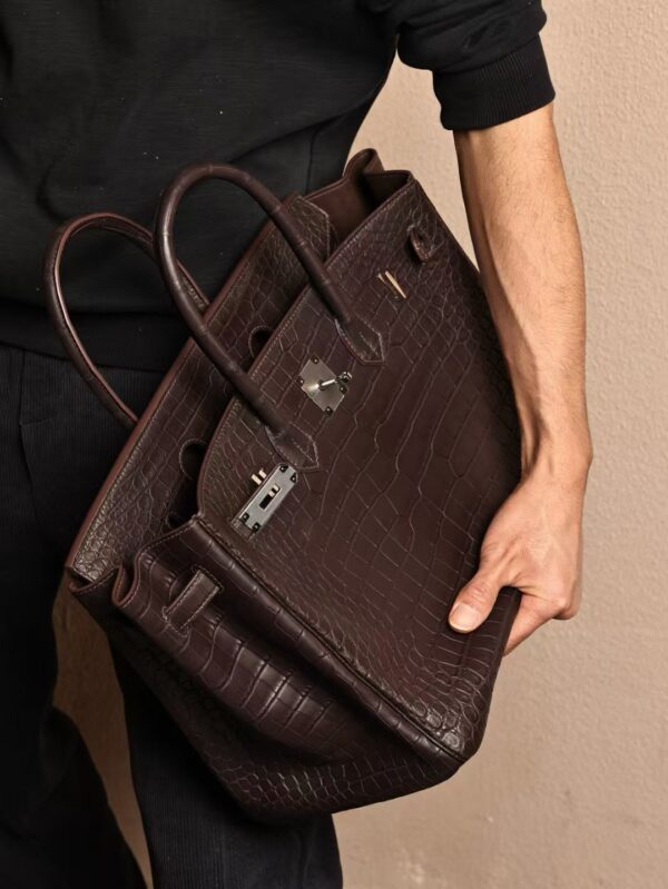 GPC Mode Birkin 35CM Bags CK46 Ebene Matte Porosus Crocodile PHW