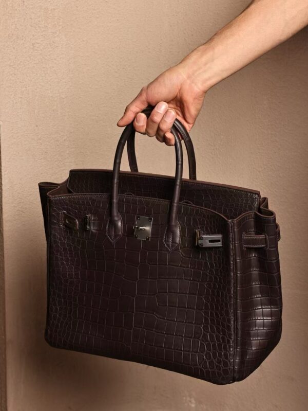 GPC Mode Birkin 35CM Bags CK46 Ebene Matte Porosus Crocodile PHW
