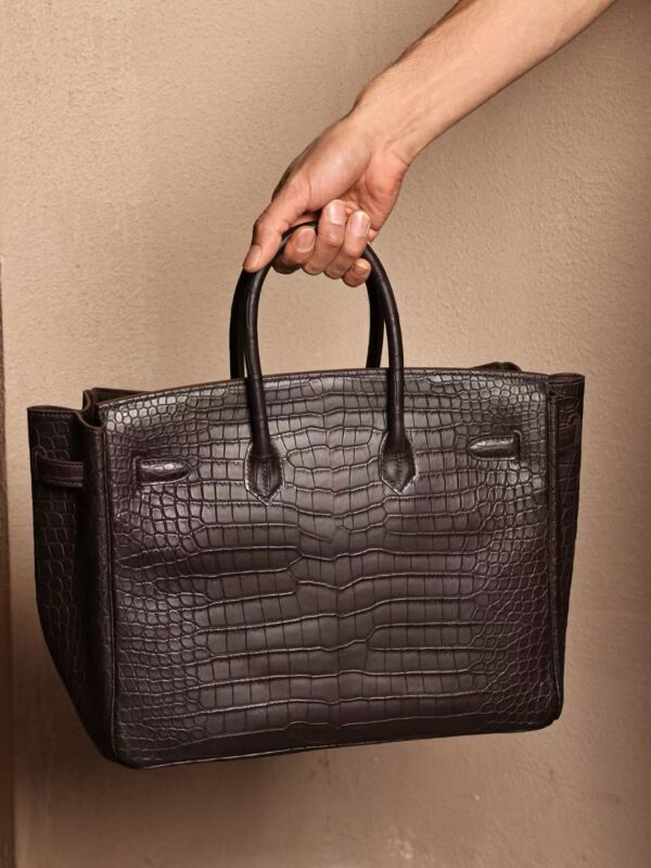 GPC Mode Birkin 35CM Bags CK46 Ebene Matte Porosus Crocodile PHW
