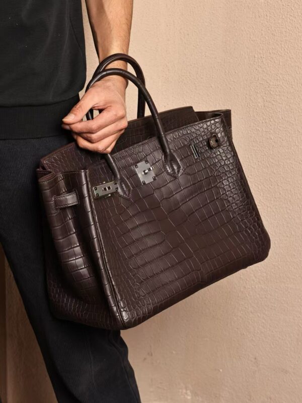 GPC Mode Birkin 35CM Bags CK46 Ebene Matte Porosus Crocodile PHW