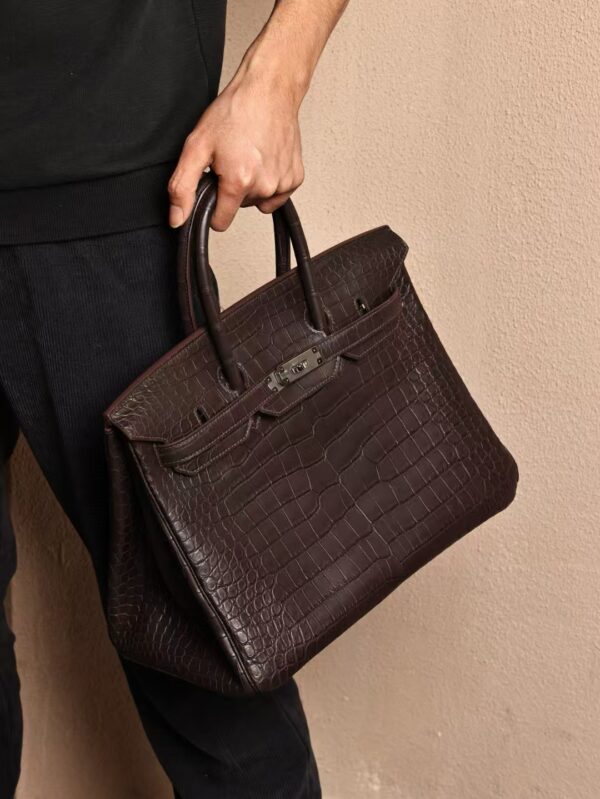GPC Mode Birkin 35CM Bags CK46 Ebene Matte Porosus Crocodile PHW