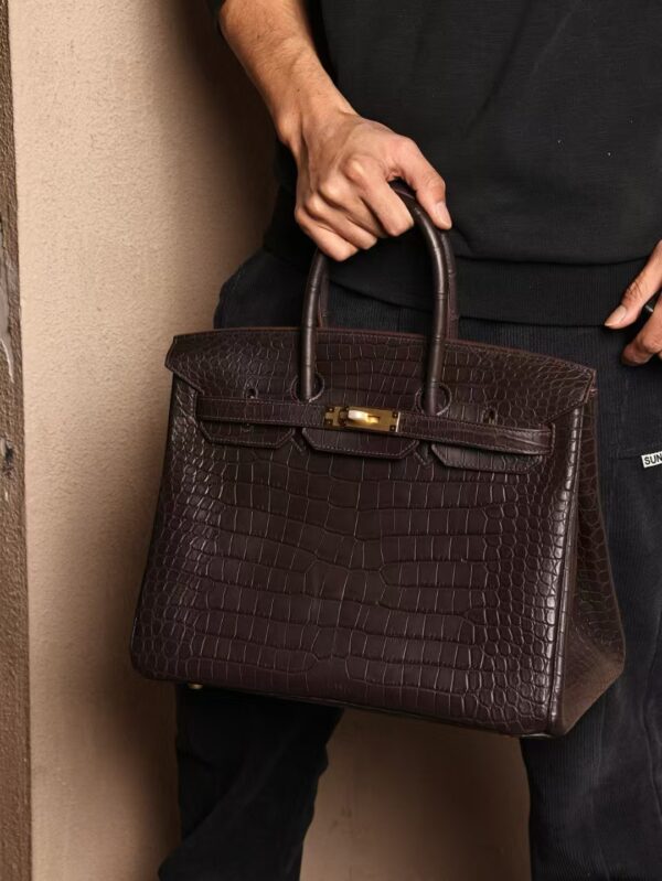 GPC Mode Birkin 35CM Matte Porosus Crocodile CC46 Ebene GHW