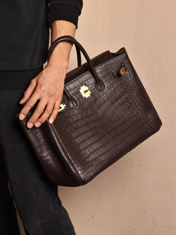 GPC Mode Birkin 35CM Matte Porosus Crocodile CC46 Ebene GHW
