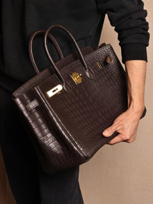 GPC Mode Birkin 35CM Matte Porosus Crocodile CC46 Ebene GHW