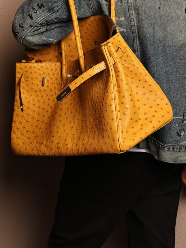 GPC Mode Birkin 45CM KK Ostrich Leather 9D Amber PHW