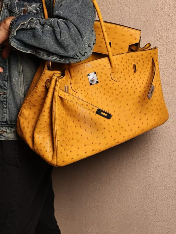 GPC Mode Birkin 45CM KK Ostrich Leather 9D Amber PHW