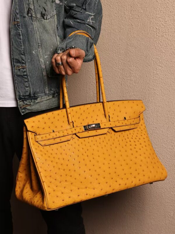 GPC Mode Birkin 45CM KK Ostrich Leather 9D Amber PHW