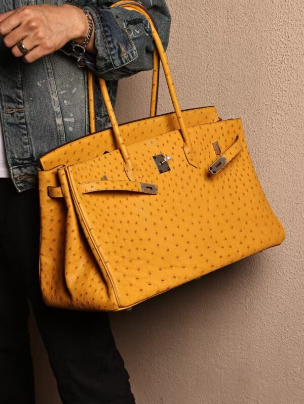 GPC Mode Birkin 45CM KK Ostrich Leather 9D Amber PHW
