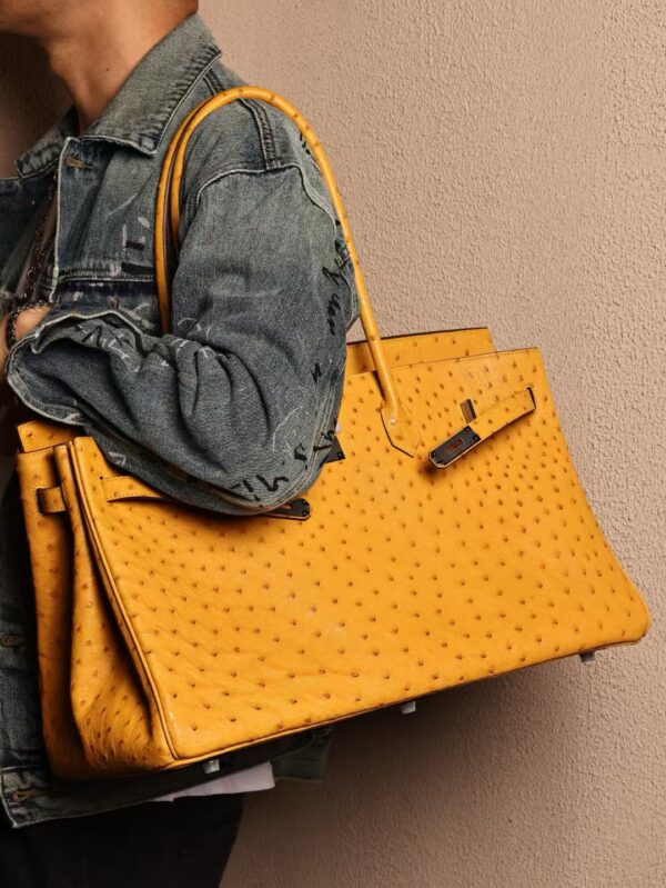 GPC Mode Birkin 45CM KK Ostrich Leather 9D Amber PHW
