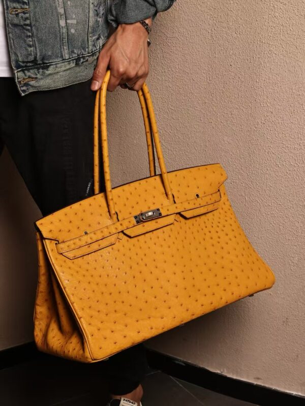 GPC Mode Birkin 45CM KK Ostrich Leather 9D Amber PHW