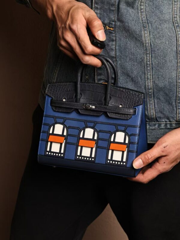 GPC Mode Birkin Foubourg 20CM Matte Crocodile / Calf Leather Blue Saphir PHW