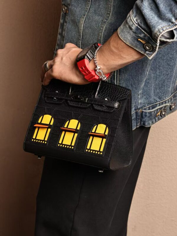 GPC Mode Birkin House 20CM 89 Noir Matte Crocodile / Calf Leather Black Hardware
