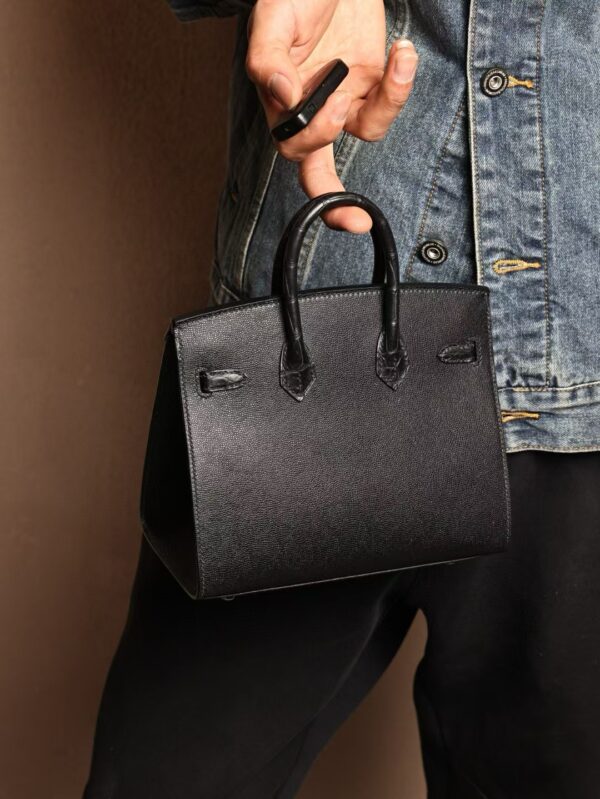 GPC Mode Birkin House 20CM 89 Noir Matte Crocodile / Calf Leather Black Hardware