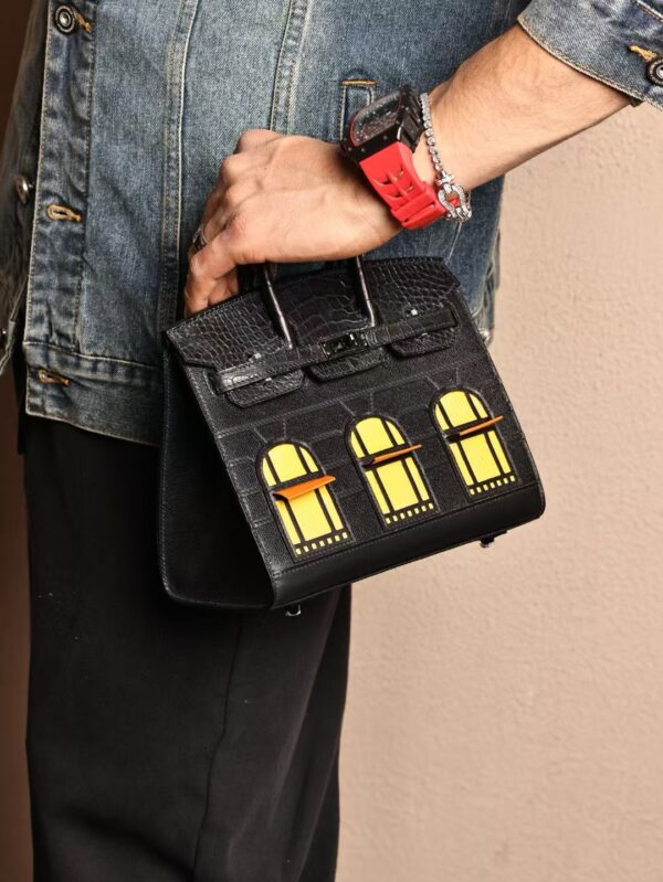 GPC Mode Birkin House 20CM 89 Noir Matte Crocodile / Calf Leather Black Hardware