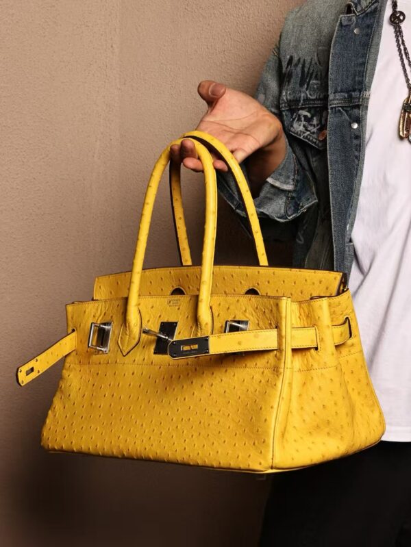 GPC Mode Birkin Shoulder HAC 42CM KK Ostrich Leather M9 Mimosa PHW