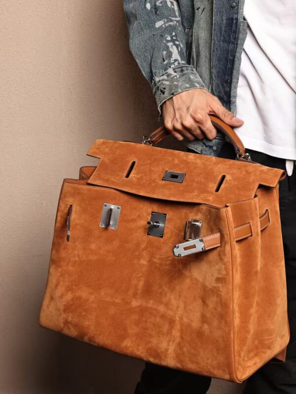 GPC Mode CK37 Gold Suede / Swift Leather Kelly Maxi 42CM SHW