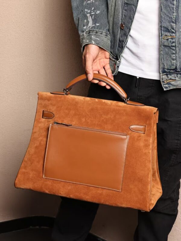 GPC Mode CK37 Gold Suede / Swift Leather Kelly Maxi 42CM SHW