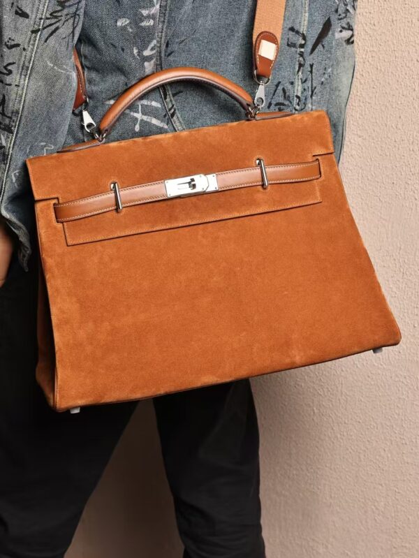 GPC Mode CK37 Gold Suede / Swift Leather Kelly Maxi 42CM SHW