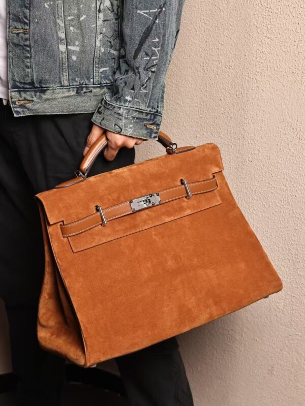 GPC Mode CK37 Gold Suede / Swift Leather Kelly Maxi 42CM SHW
