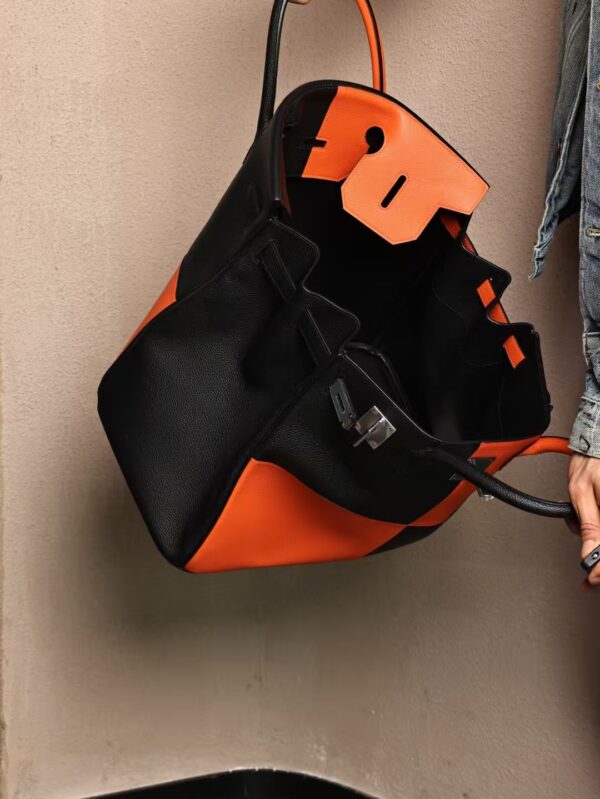 GPC Mode Hac 40CM Tote Bag Evercolor Leather CK93 Orange / CK89 Noir PHW