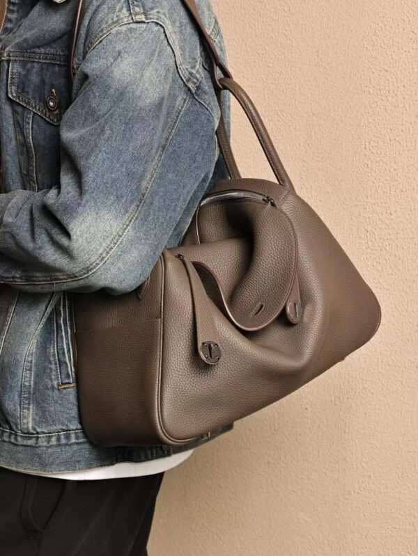 GPC Mode Hermes Bag TC Leather Lindy 34CM 8F Etain PHW