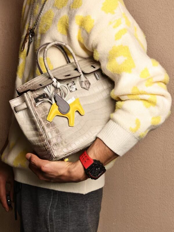GPC Mode Hermes Birkin 25CM 8D Grey Himalaya Matte Crocodile PHW