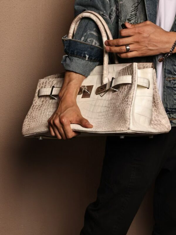 GPC Mode Hermes Birkin Shoulder HAC 42CM Bag Himalaya Crocodile Leather PHW